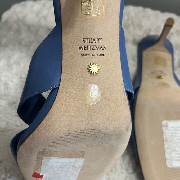 Stuart Weitzman Blue Carmen Sandal heel‎ NEW 10 - Picture 10 of 10